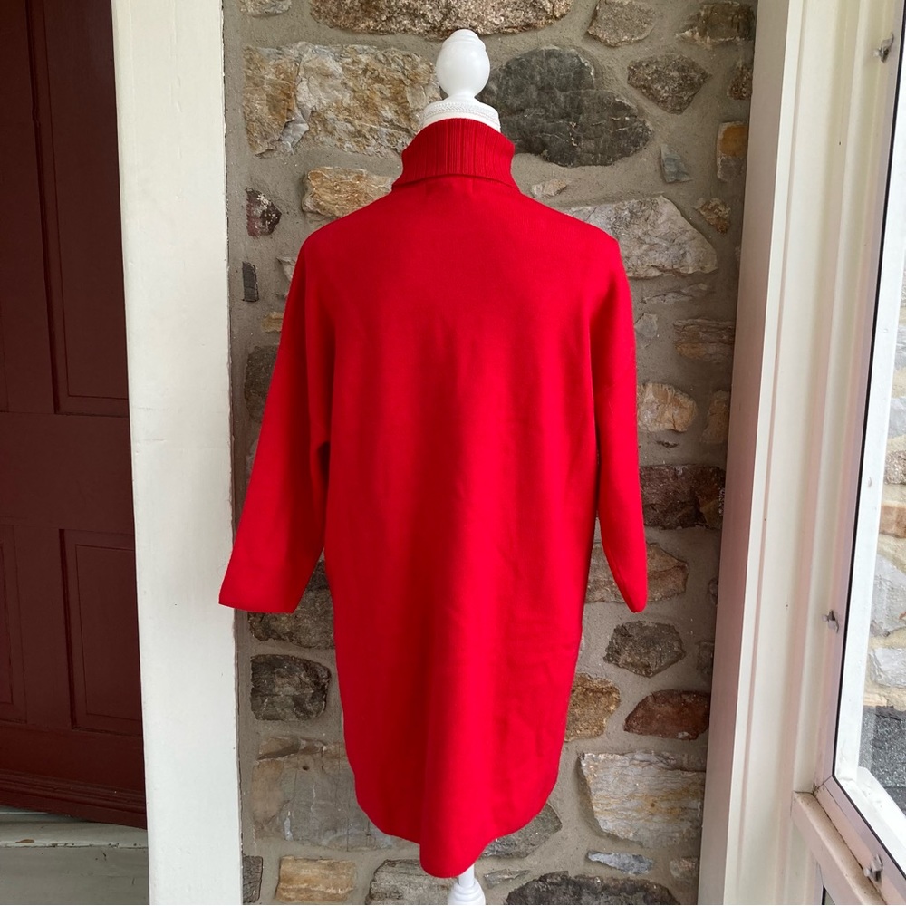 Pomander Place Tuckernuck Women's Red Vivianne Dress Turtleneck Mini MSRP $128 - Picture 10 of 16